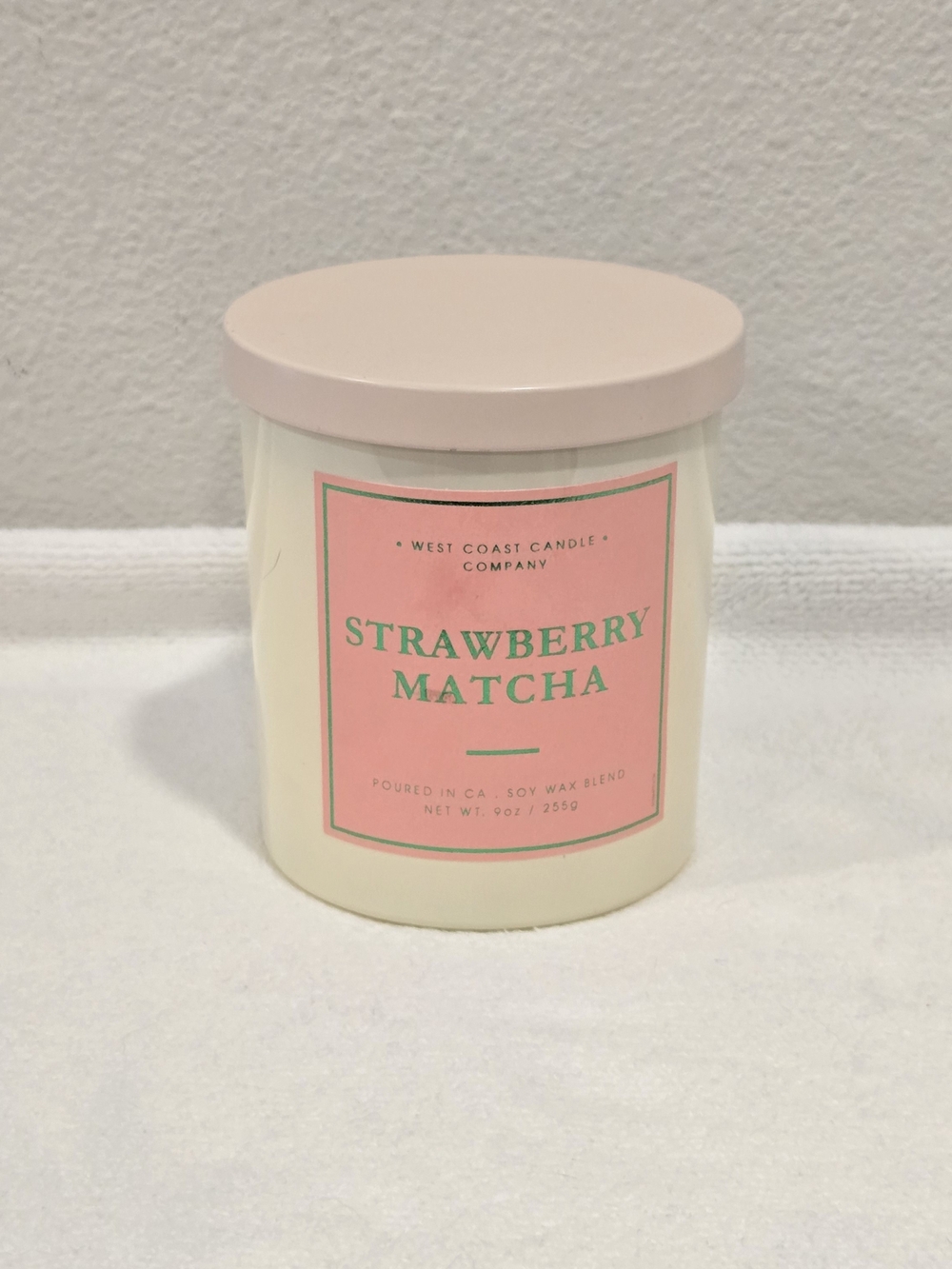 West Coast Candle Company 9 Ounce Strawberry Matcha Scented Candle